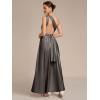 imageEverPretty Womens Summer Glitter Infinity Dress ALine Convertible Wedding Guest Dress 02410Metallic Black