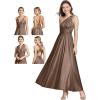 imageEverPretty Womens Summer Glitter Infinity Dress ALine Convertible Wedding Guest Dress 02410Metallic Brown