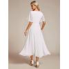 imageEverPretty Womens V Neck Chiffon Applique ALine Elastic Maxi Cocktail Wedding Guest Dress Vestidos Elegante 02093White
