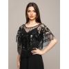 imageEverPretty Womens Elegant Sequin Beaded Flapper Evening Shawls for Women Evening Cocktail Party 02719Black
