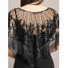 imageEverPretty Womens Elegant Sequin Beaded Flapper Evening Shawls for Women Evening Cocktail Party 02719Black