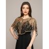 imageEverPretty Womens Sequin Sheer Wrap Shawl for Fomal Evening Cocktail Party 02715Black Gold