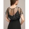 imageEverPretty Womens Sparkly Sequin Mesh Capelet Shawl for Gatsby Accessories for Harlem Night 02718Black