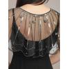 imageEverPretty Womens Sparkly Sequin Mesh Capelet Shawl for Gatsby Accessories for Harlem Night 02718Black