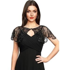 imageEverPretty Womens Elegant Sequin Flapper Sheer Wrap Shawl for Formal Evening Wedding Party 02717