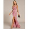 image:imageEverPretty Womens Glitter Bodycon Prom Dress Evening Gown Stretchy Sleeveless Sexy High Split Formal Wedding Guest DressesDusty Rose