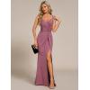 image:imageEverPretty Womens Glitter Bodycon Prom Dress Evening Gown Stretchy Sleeveless Sexy High Split Formal Wedding Guest DressesOrchid