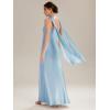 image:imageEverPretty Womens Halter Sleeveless Summer Formal Wedding Guest Dress Satin Floor Length Mermaid Bridesmaid Dresses 02707Ice Blue