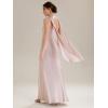 image:imageEverPretty Womens Halter Sleeveless Summer Formal Wedding Guest Dress Satin Floor Length Mermaid Bridesmaid Dresses 02707Pink