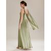 image:imageEverPretty Womens Halter Sleeveless Summer Formal Wedding Guest Dress Satin Floor Length Mermaid Bridesmaid Dresses 02707Sage Green