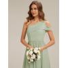 image:imageEverPretty Womens One Shoulder Chiffon Bridesmaid Dress Sleeveless A Line Floor Length Formal Wedding Guest Dresses 02705Mint Green