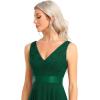 image:imageEverPretty Womens Spring V Neck Lace Chiffon A Line Prom Dresses Semi Formal Cocktail Wedding Guest Dress 0207Green