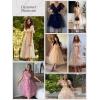 image:imageEverPretty Womens V Neck A Line Cocktail Dresses Embroidery Short Sleeves Midi Sequin Formal Wedding Guest Dress 02230Gold