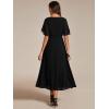 image:imageEverPretty Womens V Neck Chiffon Formal Wedding Guest Dress Applique ALine Maxi Mother of Bride Dresses 02093Black