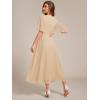 image:imageEverPretty Womens V Neck Chiffon Formal Wedding Guest Dress Applique ALine Maxi Mother of Bride Dresses 02093Champagne