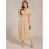 image:imageEverPretty Womens V Neck Chiffon Formal Wedding Guest Dress Applique ALine Maxi Mother of Bride Dresses 02093Champagne