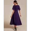 image:imageEverPretty Womens V Neck Chiffon Formal Wedding Guest Dress Applique ALine Maxi Mother of Bride Dresses 02093Deep Purple