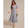 image:imageEverPretty Womens V Neck Chiffon Formal Wedding Guest Dress Applique ALine Maxi Mother of Bride Dresses 02093Grey