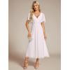 image:imageEverPretty Womens V Neck Chiffon Formal Wedding Guest Dress Applique ALine Maxi Mother of Bride Dresses 02093White