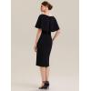 image:imageEverPretty Womens VNeck Cape Sleeves Cocktail Wedding Guest Dress Midi A Line Semi Formal Dresses 02688Black