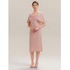image:imageEverPretty Womens VNeck Cape Sleeves Cocktail Wedding Guest Dress Midi A Line Semi Formal Dresses 02688Dusty Rose