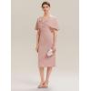 image:imageEverPretty Womens VNeck Cape Sleeves Cocktail Wedding Guest Dress Midi A Line Semi Formal Dresses 02688Dusty Rose