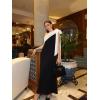 image:imageEverPretty Womens Elegant One Shoulder Bow Sash Stretch Crepe Formal Wedding Guest Dress Prom Dresses Evening Gowns 02632Ivory Black