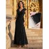 image:imageEverPretty Womens Glitter VNeck Formal Wedding Guest Dress Sequin Stretchy Prom Evening Gown Mother of Bride Dresses 02657Black
