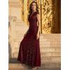 image:imageEverPretty Womens Glitter VNeck Formal Wedding Guest Dress Sequin Stretchy Prom Evening Gown Mother of Bride Dresses 02657Burgundy
