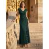 image:imageEverPretty Womens Glitter VNeck Formal Wedding Guest Dress Sequin Stretchy Prom Evening Gown Mother of Bride Dresses 02657Dark Green