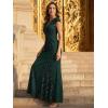 image:imageEverPretty Womens Glitter VNeck Formal Wedding Guest Dress Sequin Stretchy Prom Evening Gown Mother of Bride Dresses 02657Dark Green