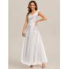 image:imageEverPretty Womens Sequin VNeck Formal Evening Dresses Cap Sleeves Ball Gowns Prom Dress 02559White