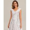 image:imageEverPretty Womens Sequin VNeck Formal Evening Dresses Cap Sleeves Ball Gowns Prom Dress 02559White