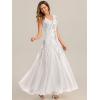 image:imageEverPretty Womens Sequin VNeck Formal Evening Dresses Cap Sleeves Ball Gowns Prom Dress 02559White