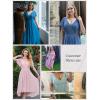 image:imageEverPretty Womens Summer Chiffon Formal Wedding Guest Dresses Pleated VNeck Short Sleeves Cocktail Dress 01923Burgundy