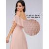 image:imageEverPretty Womens Elegant Off The Shoulder Side Split Flowy Chiffon Maxi Bridesmaid Dress Formal Wedding Guest Dresses 0968Pink