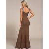 image:imageEverPretty Womens Glitter Sleeveless VNeck Formal Wedding Guest Dresses Sexy High Split Bodycon Prom Dress Evening GownCoffee