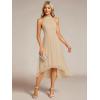 image:imageEverPretty Womens Sexy Halter Neck Pleated Sleeveless HiLo Chiffon Spring Wedding Guest Dress Cocktail Dresses 31926Champagne