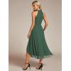 image:imageEverPretty Womens Sexy Halter Neck Pleated Sleeveless HiLo Chiffon Spring Wedding Guest Dress Cocktail Dresses 31926Eucalyptus Green
