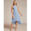 image:imageEverPretty Womens Sexy Halter Neck Pleated Sleeveless HiLo Chiffon Spring Wedding Guest Dress Cocktail Dresses 31926Ice Blue