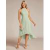 image:imageEverPretty Womens Sexy Halter Neck Pleated Sleeveless HiLo Chiffon Spring Wedding Guest Dress Cocktail Dresses 31926Mint Green
