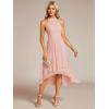 image:imageEverPretty Womens Sexy Halter Neck Pleated Sleeveless HiLo Chiffon Spring Wedding Guest Dress Cocktail Dresses 31926Pink