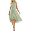 image:imageEverPretty Womens Sexy Halter Neck Pleated Sleeveless HiLo Chiffon Spring Wedding Guest Dress Cocktail Dresses 31926Mint Green