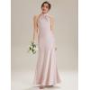 image:imageEverPretty Womens Summer Sleeveless Satin Bridesmaid Dresses Flowy Ribbons Formal Wedding Guest Dress 02707Pink