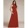 image:imageEverPretty Womens Glitter Halter Sleeveless Formal Dresses Evening Gowns Pleated Aline Wedding Guest Dress 41961Burnt Orange