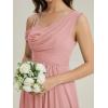 image:imageEverPretty Womens One Shoulder Sleeveless Summer Bridesmaid Dress Chiffon ALine Spring Formal Wedding Guest Dresses 02663Dusty Rose