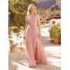 image:imageEverPretty Womens One Shoulder Sleeveless Summer Bridesmaid Dress Chiffon ALine Spring Formal Wedding Guest Dresses 02663Dusty Rose