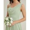 image:imageEverPretty Womens One Shoulder Sleeveless Summer Bridesmaid Dress Chiffon ALine Spring Formal Wedding Guest Dresses 02663Mint Green