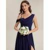 image:imageEverPretty Womens One Shoulder Sleeveless Summer Bridesmaid Dress Chiffon ALine Spring Formal Wedding Guest Dresses 02663Navy Blue