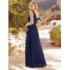 image:imageEverPretty Womens One Shoulder Sleeveless Summer Bridesmaid Dress Chiffon ALine Spring Formal Wedding Guest Dresses 02663Navy Blue